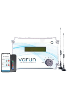 Varun S3 smart motor controller with antenna and LCD display